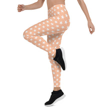Load image into Gallery viewer, Peach Stars Leggings