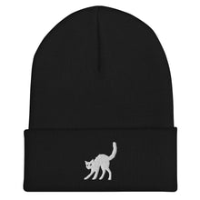 Load image into Gallery viewer, black cat Cuffed Beanie