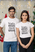 Load image into Gallery viewer, Winter kisses and snowflake wishes Short-Sleeve Unisex T-Shirt