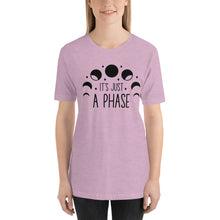 Load image into Gallery viewer, Its just a phase B&W Unisex t-shirt