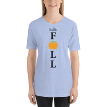 Load image into Gallery viewer, hello fall - porch sign Unisex t-shirt