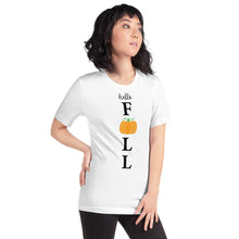 Load image into Gallery viewer, hello fall - porch sign Unisex t-shirt