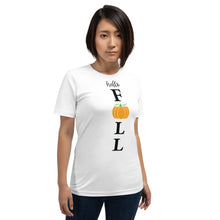 Load image into Gallery viewer, hello fall - porch sign Unisex t-shirt