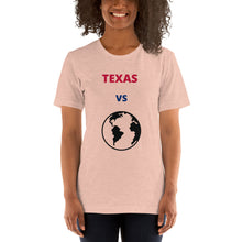 Load image into Gallery viewer, TEXAS Versus the Globe Unisex t-shirt