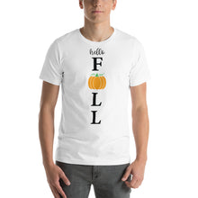 Load image into Gallery viewer, hello fall - porch sign Unisex t-shirt