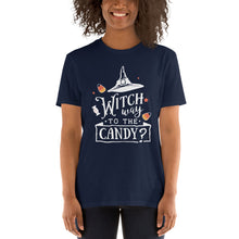Load image into Gallery viewer, Witch way to the candy Short-Sleeve Unisex T-Shirt