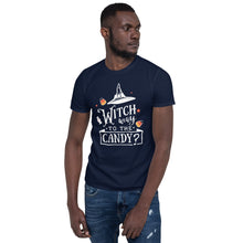 Load image into Gallery viewer, Witch way to the candy Short-Sleeve Unisex T-Shirt