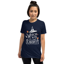 Load image into Gallery viewer, Witch way to the candy Short-Sleeve Unisex T-Shirt