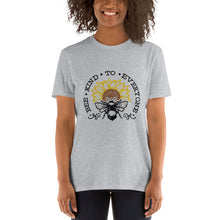 Load image into Gallery viewer, Bee kind to everyone black and yellow Short-Sleeve Unisex T-Shirt