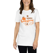 Load image into Gallery viewer, Happy Thanksgiving Short-Sleeve Unisex T-Shirt