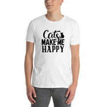 Load image into Gallery viewer, Cats make me happy Short-Sleeve Unisex T-Shirt