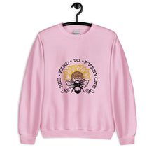 Load image into Gallery viewer, Bee kind to everyone black and yellow Unisex Sweatshirt