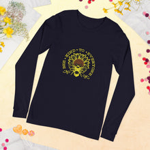 Load image into Gallery viewer, Bee kind to everyone yellow Unisex Long Sleeve Tee