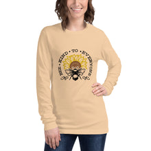 Load image into Gallery viewer, Bee kind to everyone black and yellow Unisex Long Sleeve Tee