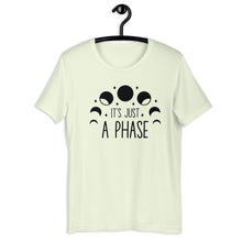 Load image into Gallery viewer, Its just a phase B&W Unisex t-shirt