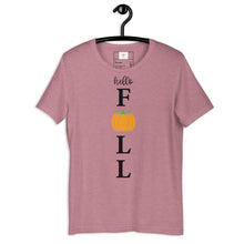 Load image into Gallery viewer, hello fall - porch sign Unisex t-shirt