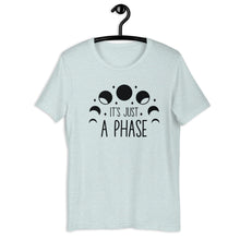 Load image into Gallery viewer, Its just a phase B&W Unisex t-shirt
