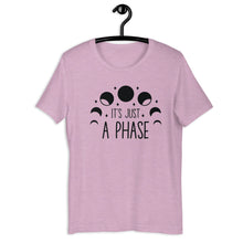 Load image into Gallery viewer, Its just a phase B&W Unisex t-shirt