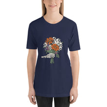 Load image into Gallery viewer, Skeleton Halloween Flowers Unisex t-shirt