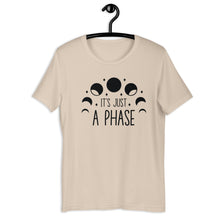 Load image into Gallery viewer, Its just a phase B&W Unisex t-shirt
