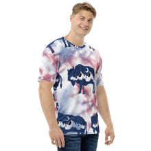 Load image into Gallery viewer, silhouette of a landscape and a bison Men&#39;s t-shirt
