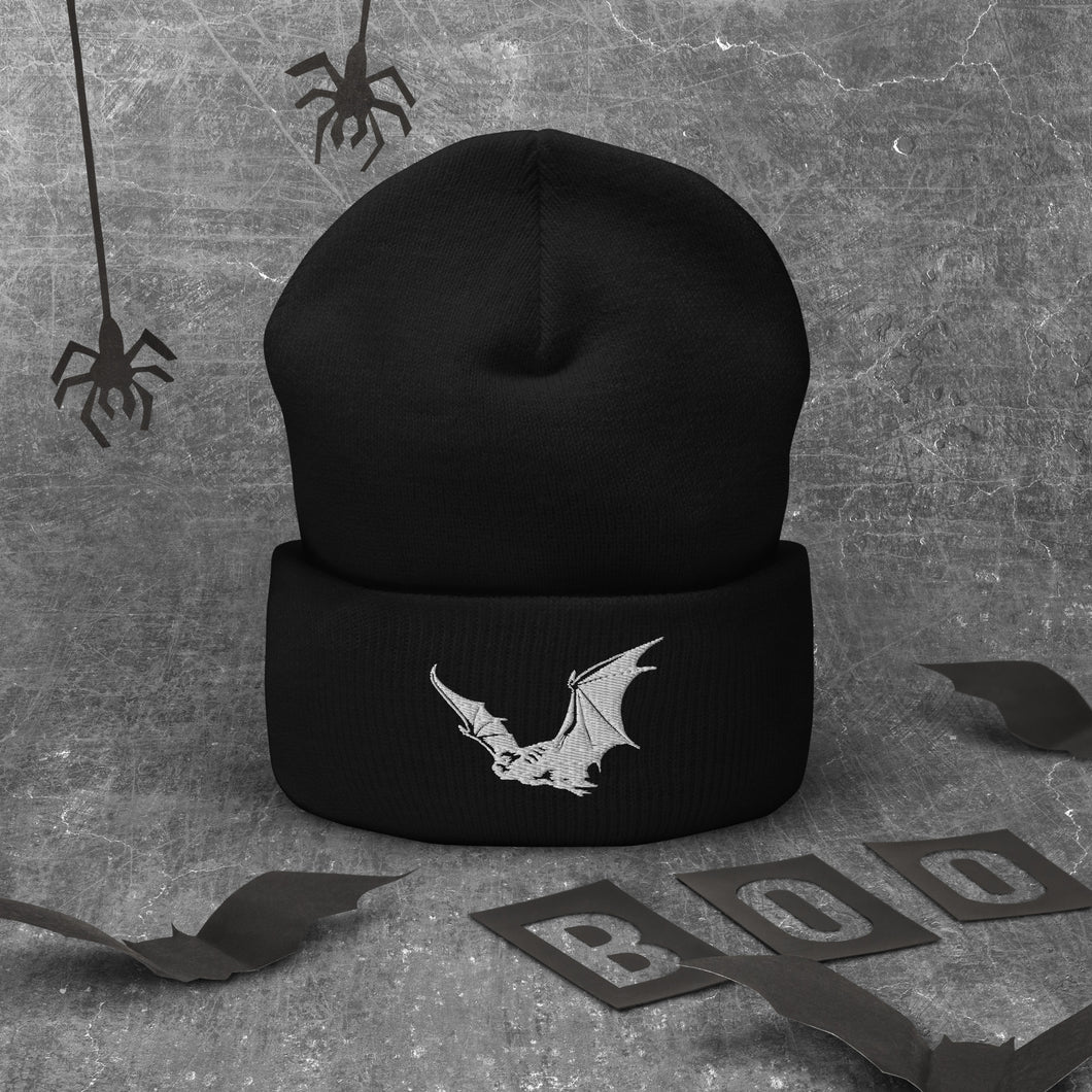 bat flying Cuffed Beanie