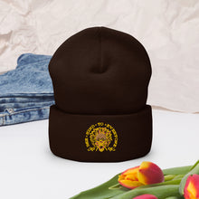 Load image into Gallery viewer, Bee kind to everyone yellow Cuffed Beanie
