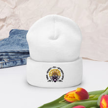 Load image into Gallery viewer, Bee kind to everyone black and yellow Cuffed Beanie
