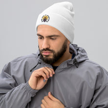 Load image into Gallery viewer, Bee kind to everyone black and yellow Cuffed Beanie
