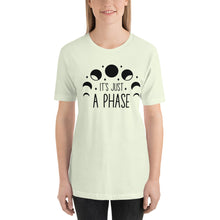 Load image into Gallery viewer, Its just a phase B&amp;W Unisex t-shirt
