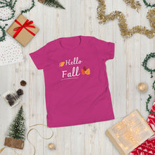 Load image into Gallery viewer, Hello Fall Youth Short Sleeve T-Shirt
