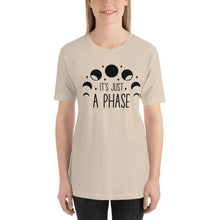 Load image into Gallery viewer, Its just a phase B&amp;W Unisex t-shirt
