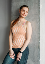 Load image into Gallery viewer, Peach Stars Crop Top
