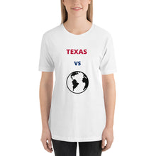 Load image into Gallery viewer, TEXAS Versus the Globe Unisex t-shirt
