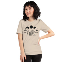 Load image into Gallery viewer, Its just a phase B&amp;W Unisex t-shirt
