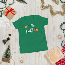 Load image into Gallery viewer, Hello Fall Youth Short Sleeve T-Shirt
