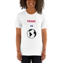 Load image into Gallery viewer, TEXAS Versus the Globe Unisex t-shirt
