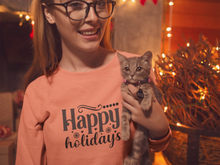 Load image into Gallery viewer, Happy holidays Unisex Premium Sweatshirt
