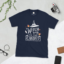 Load image into Gallery viewer, Witch way to the candy Short-Sleeve Unisex T-Shirt
