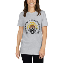 Load image into Gallery viewer, Bee kind to everyone black and yellow Short-Sleeve Unisex T-Shirt
