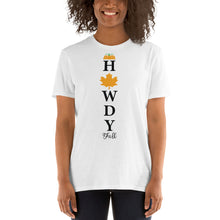 Load image into Gallery viewer, Howdy fall - porch sign Short-Sleeve Unisex T-Shirt
