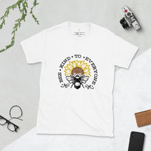 Load image into Gallery viewer, Bee kind to everyone black and yellow Short-Sleeve Unisex T-Shirt
