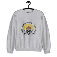 Load image into Gallery viewer, Bee kind to everyone black and yellow Unisex Sweatshirt
