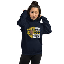 Load image into Gallery viewer, BElieve THEre IS GOOD in the world - white and color Unisex Hoodie

