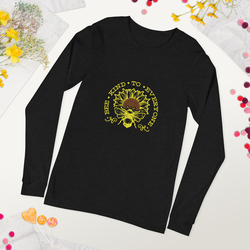 Bee kind to everyone yellow Unisex Long Sleeve Tee