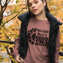 Load image into Gallery viewer, BElieve THEre IS GOOD in the world - black Unisex Long Sleeve Tee
