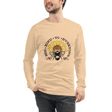 Load image into Gallery viewer, Bee kind to everyone black and yellow Unisex Long Sleeve Tee

