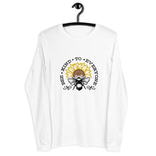 Load image into Gallery viewer, Bee kind to everyone black and yellow Unisex Long Sleeve Tee
