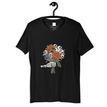 Load image into Gallery viewer, Skeleton Halloween Flowers Unisex t-shirt
