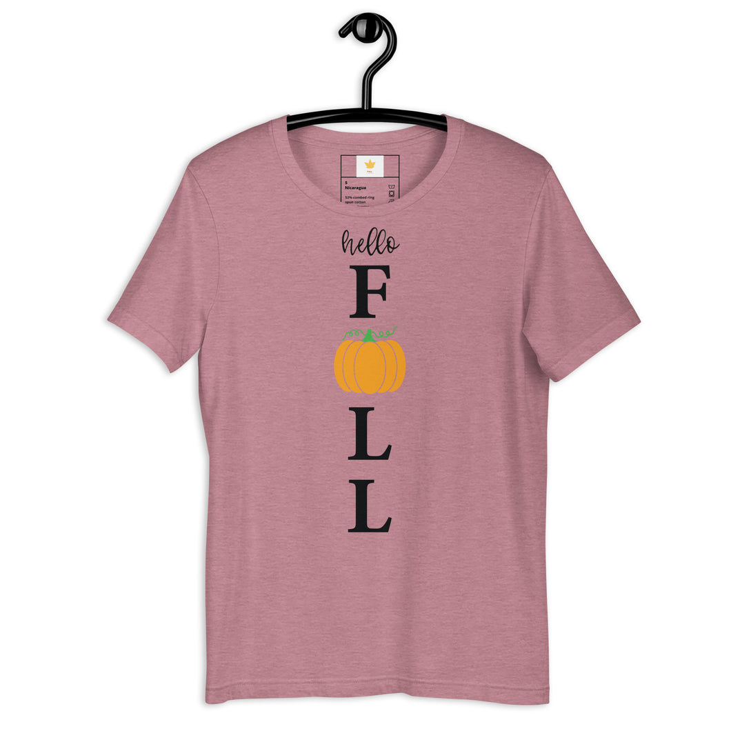 hello fall - porch sign Unisex t-shirt